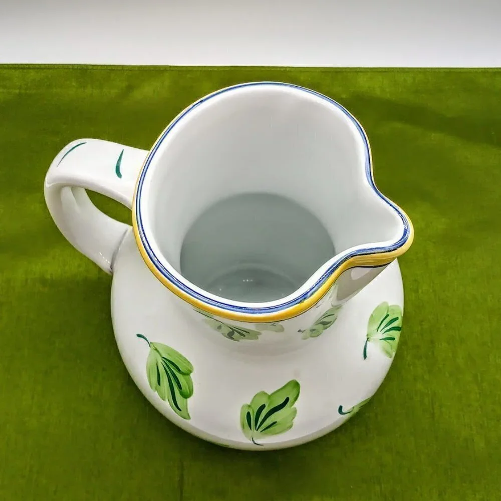 Vintage Herend Village Pottery Hand-Painted Crispin Ceramic Pitcher